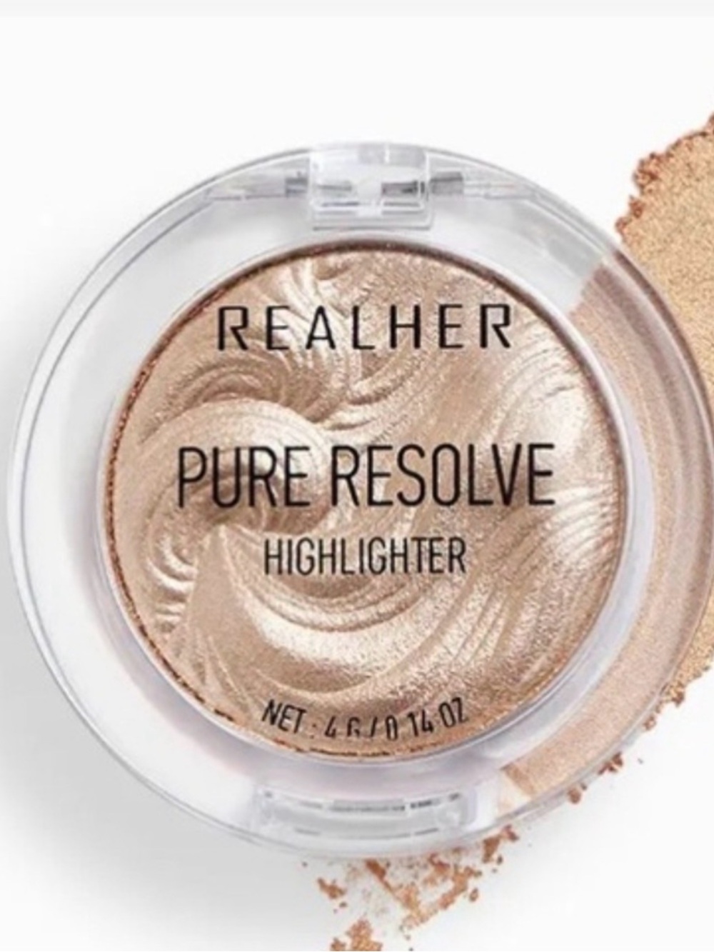 2 pack REALHER Pure Resolve Highlighter Powder Pink Highlighter NWT